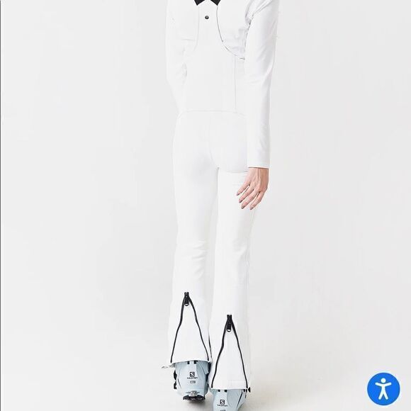 GOLDBERGH WOMEN'S PHOEBE SALOPETTE SKI BIB WHITE BLACK SIZE 10 NWT - Picture 2 of 10